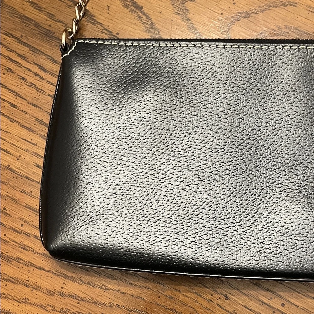 Kate Spade‎ Black Leather Zip Chain Baguette Bag